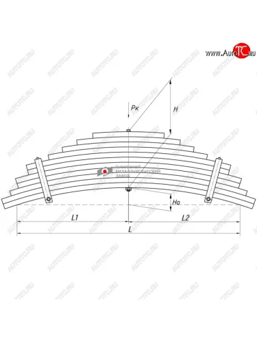 Рессора HYUNDAI HD 270 задняя (11 листов) L=1480мм ЧМЗ SPRINGER ЧМЗ 901811hd-2912012