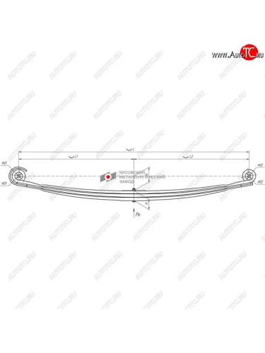 Рессора MERCEDES Actros,Axor передняя (3 листа) L=1902мм ЧМЗ SPRINGER ЧМЗ 902203ms-2902012-10