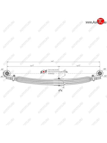 Рессора MAN H36,40 передняя (4 листа) L=1782мм ЧМЗ SPRINGER ЧМЗ 902504mn-2902012-10