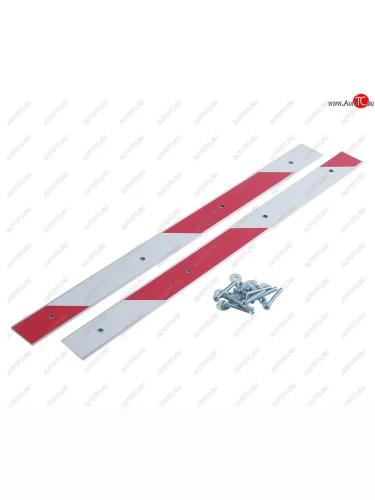 Крепление брызговика заднего комп. светоотражающий 400х20х0.2мм (планки,винты,шайбы,гайки) ПТ Производственные технологии 9102s