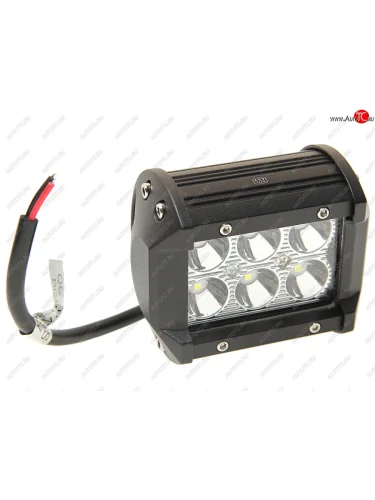 Балка светодиодная 1224V 18W (6 светодиодов) 100х85х65мм (дальний свет) двухрядная LED LT LED TECHNOLOGY 9-18s