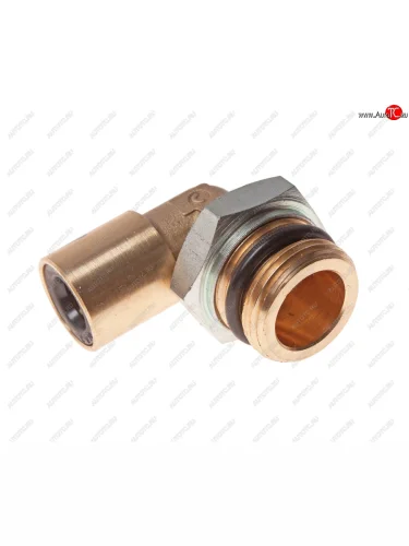 Соединитель трубки ПВХ,полиамид d=10мм (наружная резьба) М22х1.5 угольник латунь CAMOZZI CAMOZZI 9502 10-m22x1.5