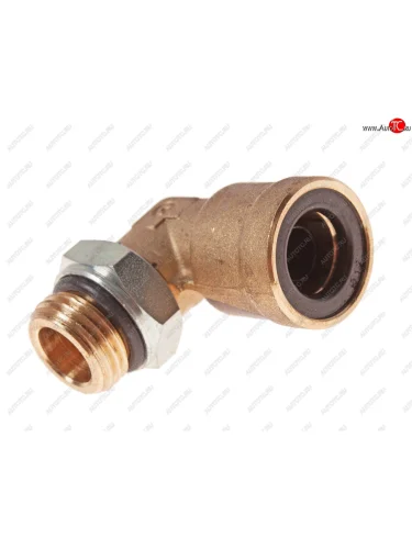 Соединитель трубки ПВХ,полиамид d=12мм (наружная резьба) М16х1.5 угольник латунь CAMOZZI CAMOZZI 9502 12-m16x1.5