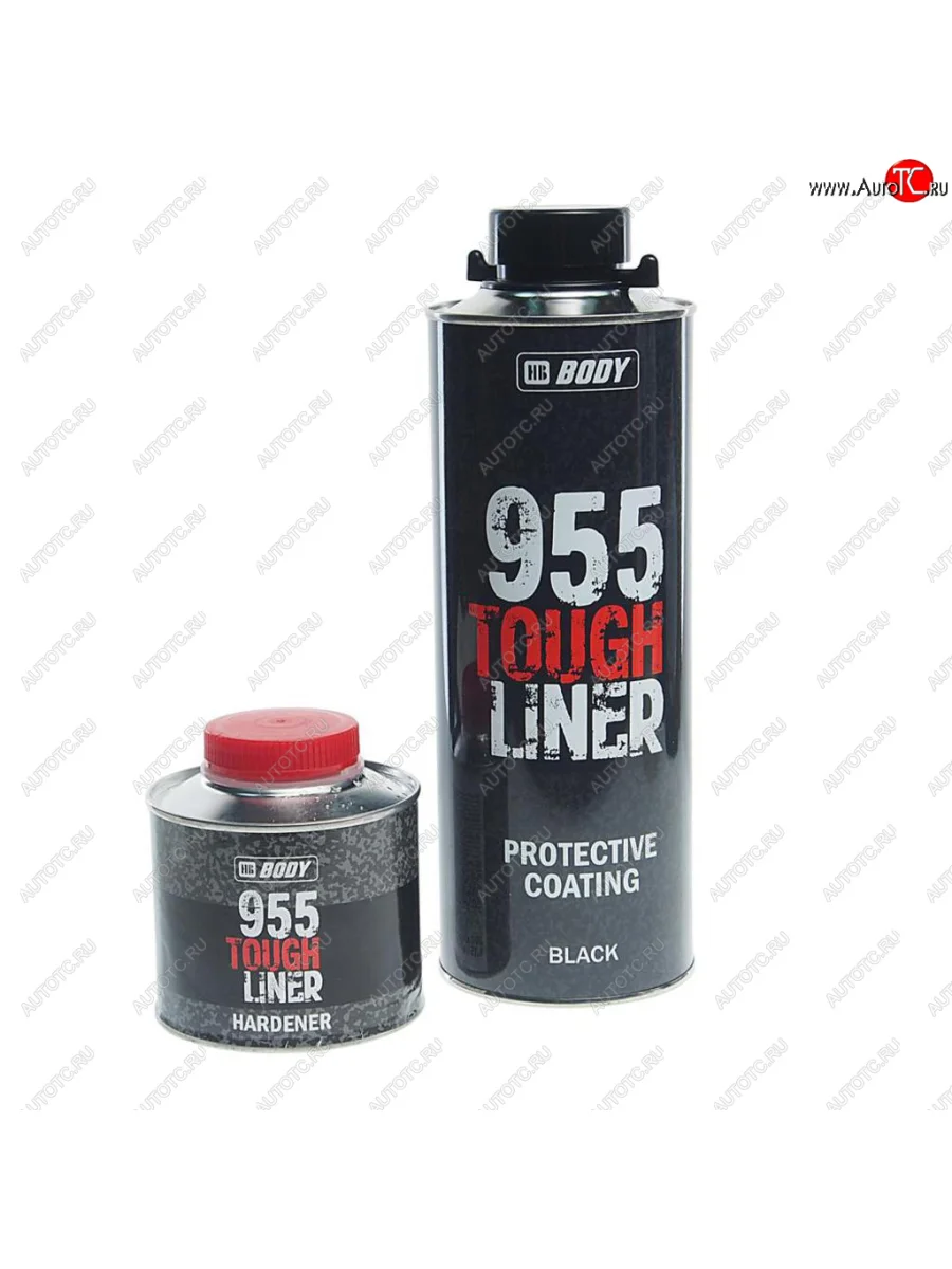 Антигравий черный сверхпрочное покрытие 600мл Tough Liner 955 с отвердителем 0.2л BODY BODY 9550200001  в Самаре Самарской области