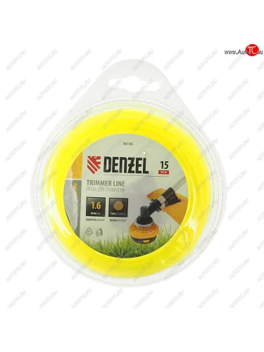 Леска для триммера 1.6мм 15м круглая DENZEL DENZEL 96106