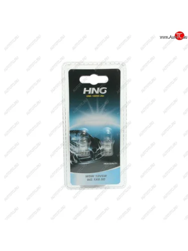 Лампа 12V W5W T10W W2.1x9.5d блистер (2шт.) Long Life HNG HNG а12-5-2бл