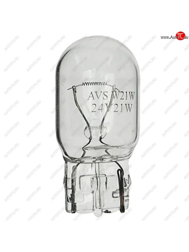 Лампа 24V W21W W3x16d AVS AVS a78172s