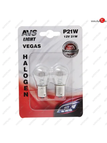 Лампа 12V P21W BA15s блистер (2шт.) AVS AVS a78475s AVS a78475s