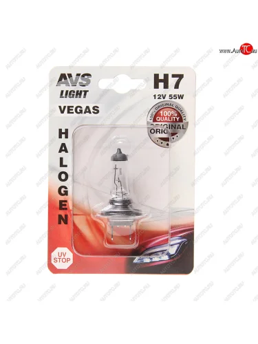 Лампа 12V H7 55W PX26d блистер (1шт.) AVS AVS a78483s