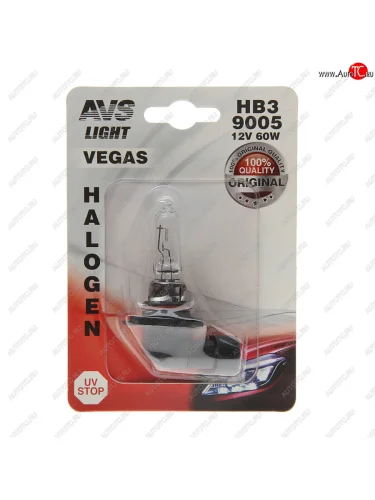 Лампа 12V HB3 P20d 60W блистер (1шт.) Vegas AVS AVS a78485s