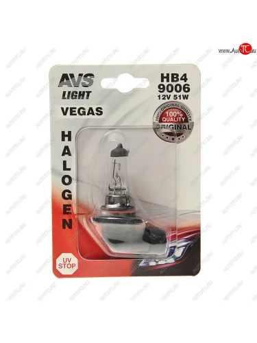 Лампа 12V HB4 51W P22d блистер (1шт.) AVS AVS a78486s AVS a78486s