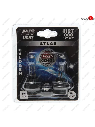Лампа 12V H27(880) 27W блистер (2шт.) AVS AVS a78566s