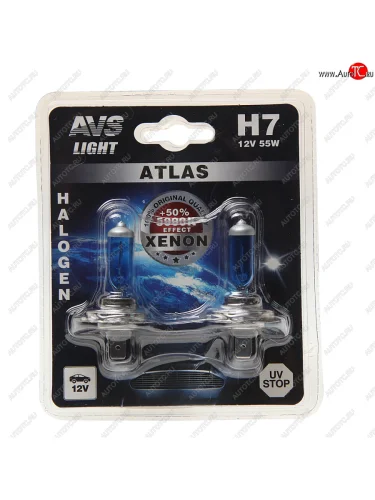 Лампа 12V H7 55W PX26d блистер (2шт.) AVS AVS a78570s