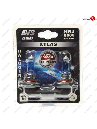 Лампа 12V HB4 51W P22d 5000K блистер (2шт.) AVS AVS a78573s