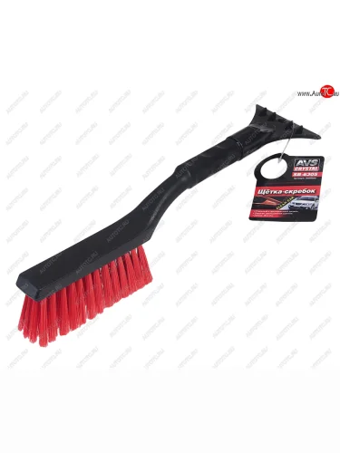 Щетка со скребком 38.5см черно-красная AVS AVS a80929s