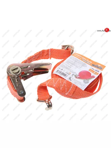 Стяжка крепления груза 0.8т 5м-25мм с храповиком в пакете АВТОСТОП АВТОСТОП ab-0805