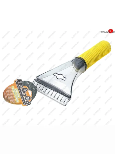 Скребок для льда 22х9см с водосгоном прозрачно-желтый АВТОСТОП АВТОСТОП ab-2111 АВТОСТОП ab-2111