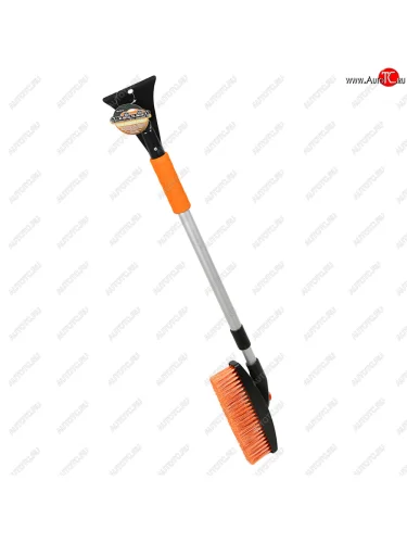 Щетка со скребком телескопическая 77-113см черно-оранжевая АВТОСТОП АВТОСТОП ab-2212