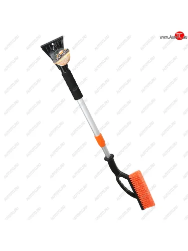 Щетка со скребком телескопическая 87-120см черно-оранжевая АВТОСТОП АВТОСТОП ab-2268