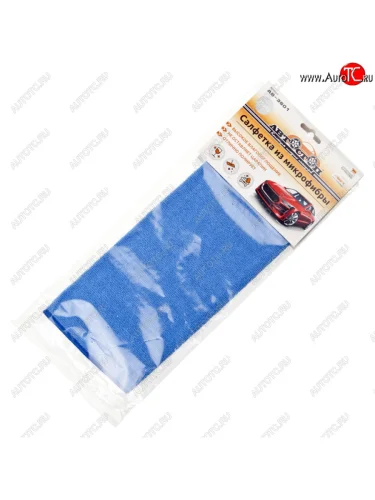 Салфетка микрофибра универсальная 35х40см голубая АВТОСТОП АВТОСТОП ab-3601