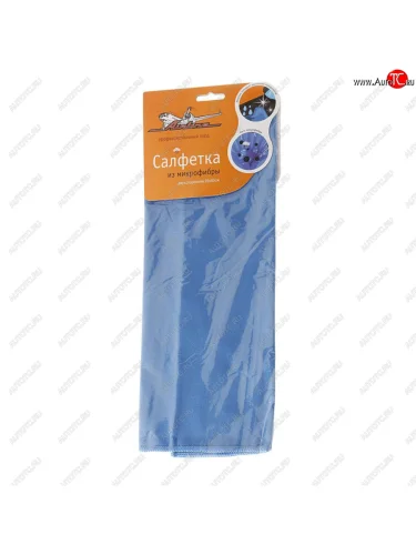 Салфетка микрофибра универсальная 35х40см синяя AIRLINE AIRLINE ab-a-01