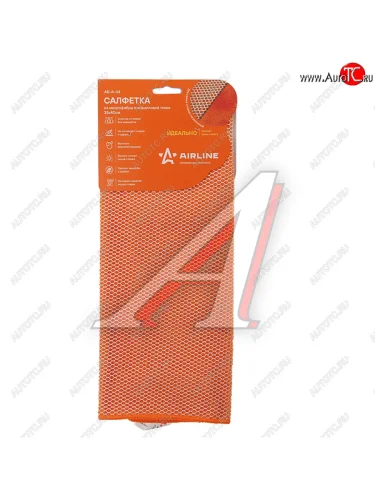 Салфетка микрофибра универсальная 35х40см оранжевая AIRLINE AIRLINE ab-a-04