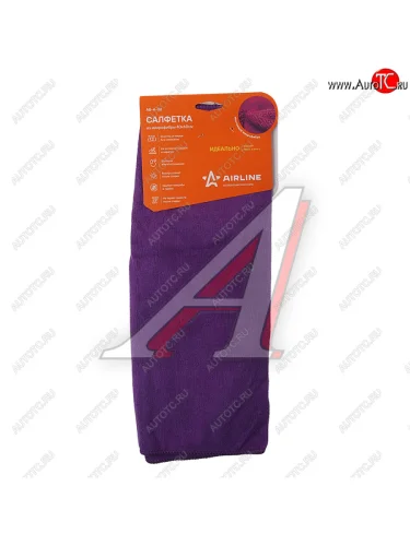 Салфетка микрофибра универсальная 40х60см фиолетовая AIRLINE AIRLINE ab-a-06