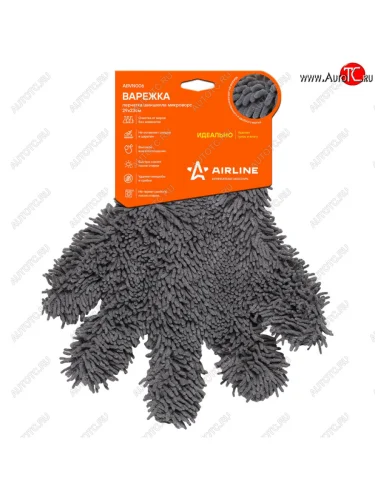 Варежка для мойки автомобиля черно-оранжевая AIRLINE AIRLINE abvn006