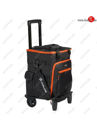 Сумка изотермическая 48л 34х48х10см черно-оранжевая на колесах AIRLINE AIRLINE adcb013