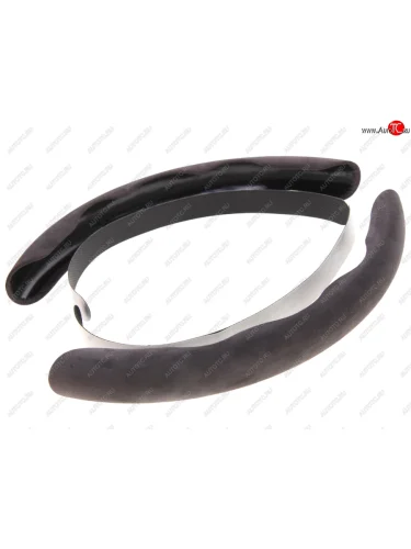 Накладки на руль боковые замша-пластик серые 2шт. AIRLINE AIRLINE adwo002