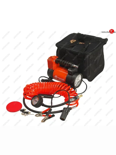 Компрессор автомобильный 35лмин. 10атм. 14А 12V в прикуриватель (адаптер АКБ, фонарь, сумка) АГРЕСС АГРЕССОР agr-35l