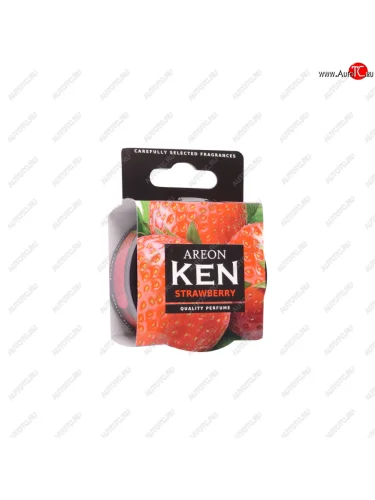 Ароматизатор на панель приборов древесная стружка (клубника) Ken AREON AREON ak01
