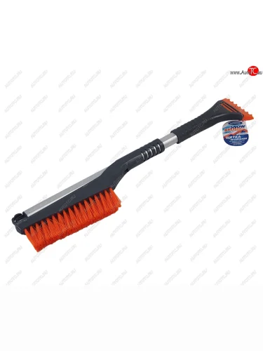 Щетка со скребком телескопическая 63-88см серо-оранжевая AUTOLUX AUTOLUXE al-104 серо-оранжевая
