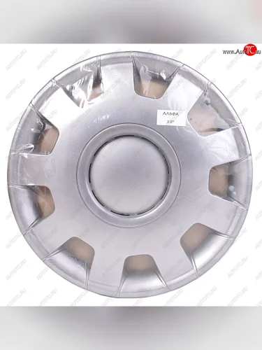 Колпак колеса R-15 серый АЛЬФА комплект 4шт. NO NAME альфа r-15