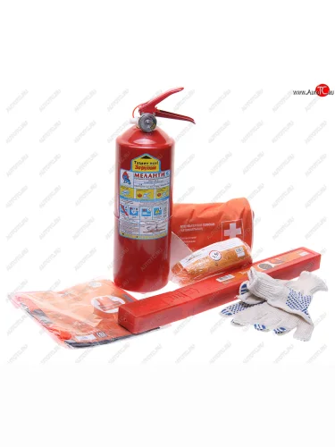 Набор автомобилиста (огнетушитель ОП-2,аптечка,знак,трос 5т,перчатки,жилет) AIRLINE AIRLINE ana-002