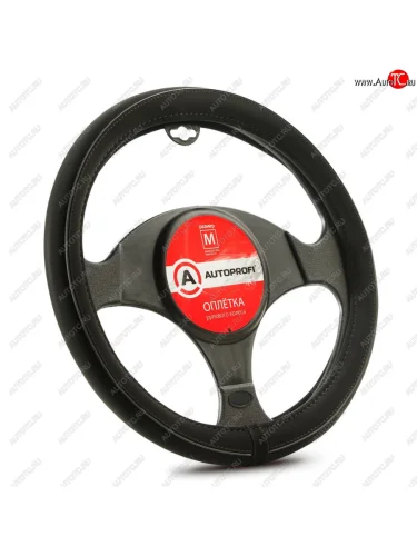 Оплетка руля (M) 37-39см черная нубук AUTOPROFI AUTOPROFI ap-2020 bkbk (m)