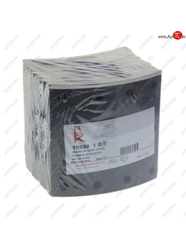 Накладка тормозной колодки VOLVO (410x175) 1-й рем. 112 отв. 6.35x15.9 - L10  93685 (8шт.) ASK ASK askbl111210