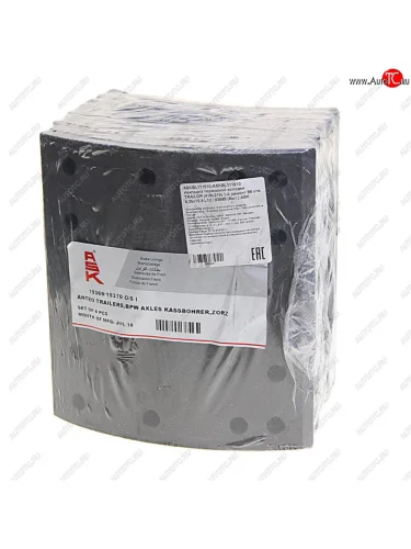 Накладка тормозной колодки TRAILOR (419x219) 1-й ремонт 96 отв. 6.35x15.9 L10  93685 (8шт.) ASK ASK askbl111510askbl111610