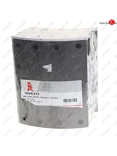 Накладка тормозной колодки VOLVO FH (410x223) стандарт 112 отв. 6.35x15.9 L10  93685 (8шт.) ASK ASK askbl1184