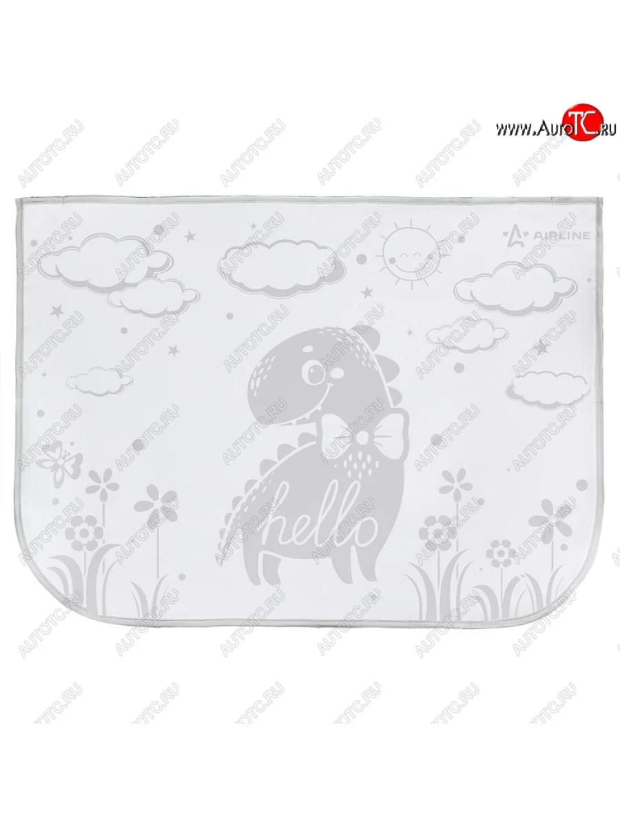 Шторка автомобильная для боковых стекол 70х50см магниты серая 1шт. Динозавр AIRLINE AIRLINE asps-sw-01  в Перми Пермском крае
