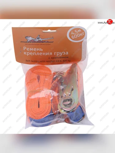 Стяжка крепления груза 0.6т 4.5м-25мм (полиэстер) с храповиком AIRLINE AIRLINE as-t-21