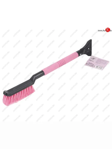 Щетка со скребком 50см черно-розовая AT AT at00101