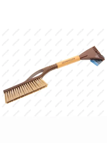 Щетка со скребком 60см коричнево-бежевая AUTOVIRAZH AUTOVIRAZH av-2134