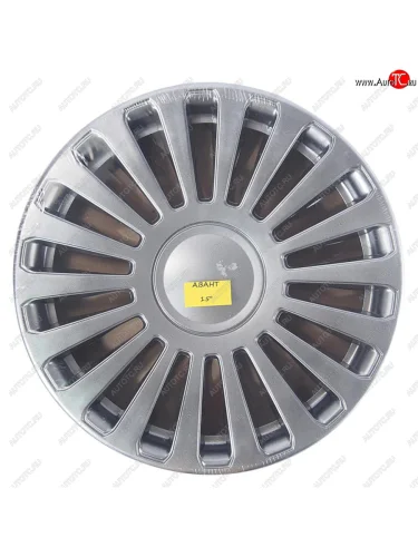 Колпак колеса R-15 серый АВАНТ комплект 4шт. NO NAME авант r-15
