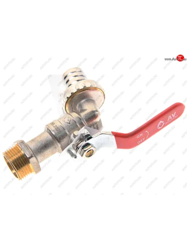 Кран шаровой 34 наружная резьба штуцер водоразборный латунь никелированная AV ENGINEERING AV ENGINEERING ave166034
