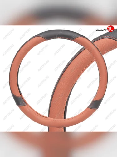 Оплетка руля (L) 39-41см черно-коричневая кожа AIRLINE AIRLINE awc-cm-05l