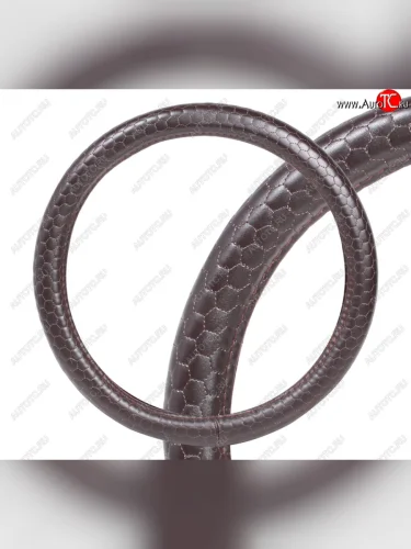 Оплетка руля (XL) 41-43см коричневая кожа AIRLINE AIRLINE awc-sl-04xl