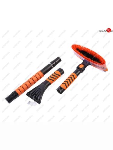 Щетка со скребком телескопическая 90-110см поворотная черно-оранжевая WIIIX WIIIX aw-tls