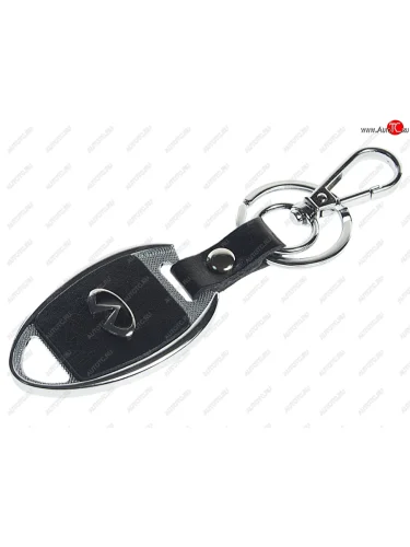 Брелок Инфинити черный,металл,кожа,логотип c надписью на подвеске MASHINOKOM MASHINOKOM bak 025