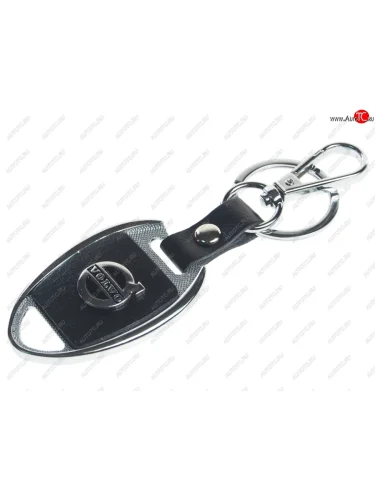 Брелок Вольво черный,металл,кожа,логотип c надписью на подвеске MASHINOKOM MASHINOKOM bak 029